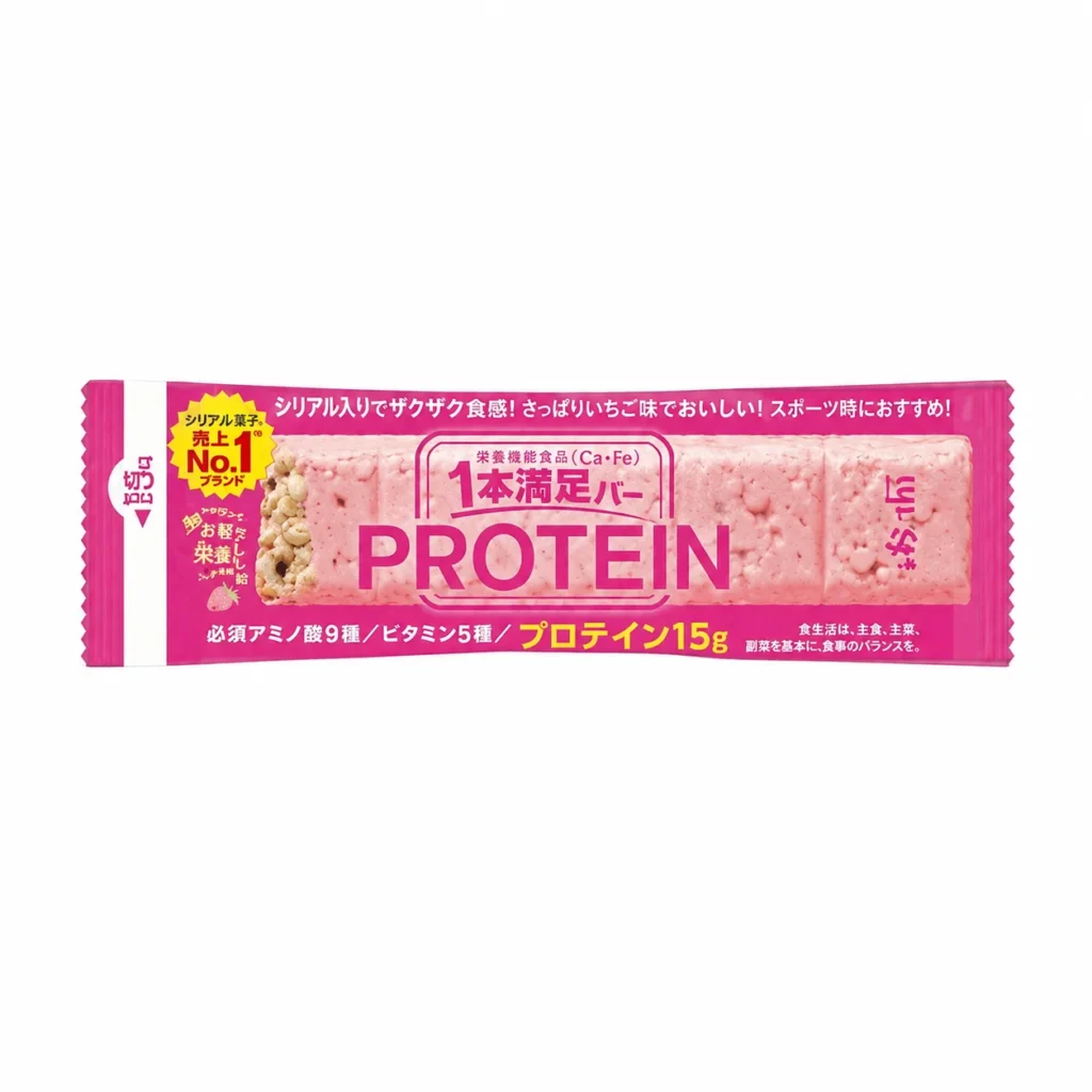Asahi Ippon Manxoku Bar Protein strawberry (1)