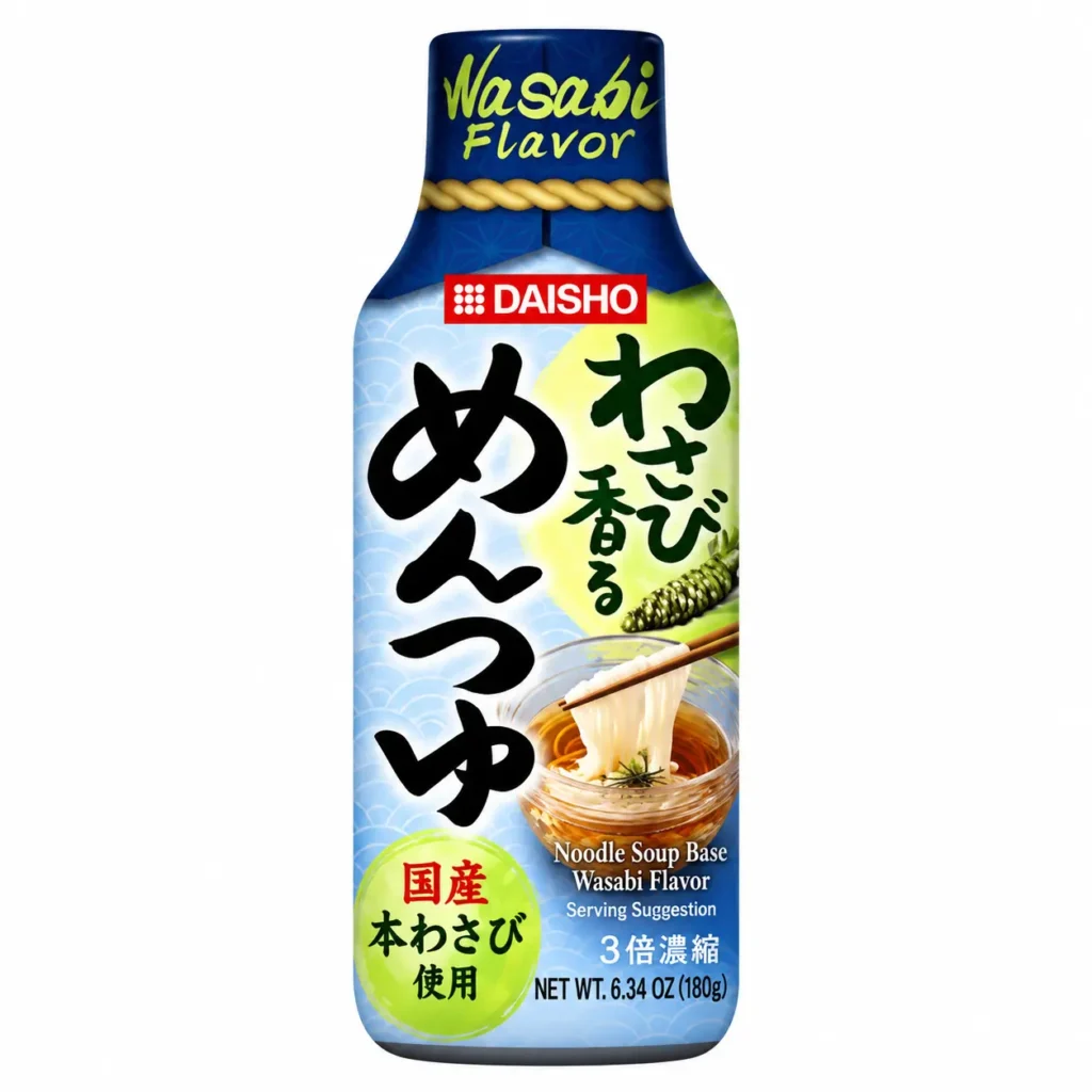 [EX]DAISHO Mentsuyu Noodle Dipping Sauce Wasabi Flavour 180g