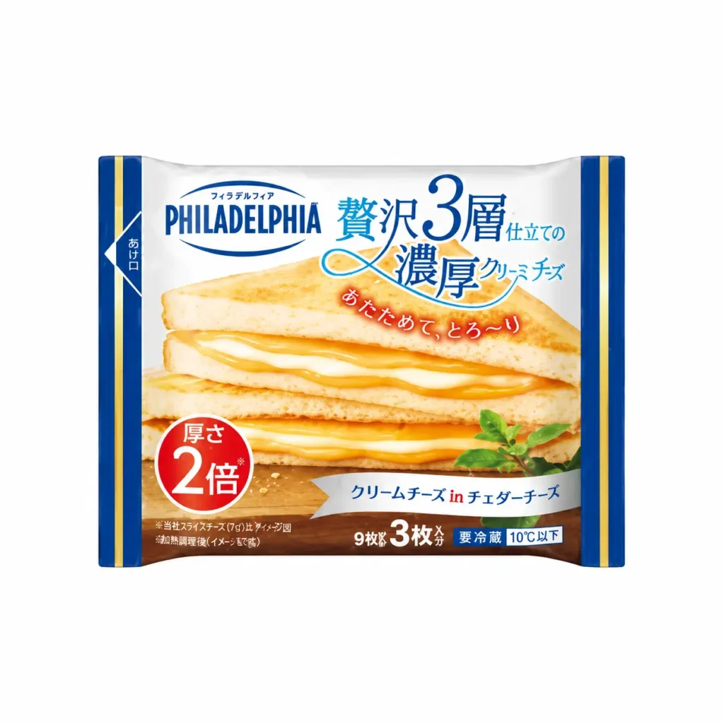 [Refrige]Morinaga Milk PHILADELPHIA Three-layer thick creamy cheese 99g