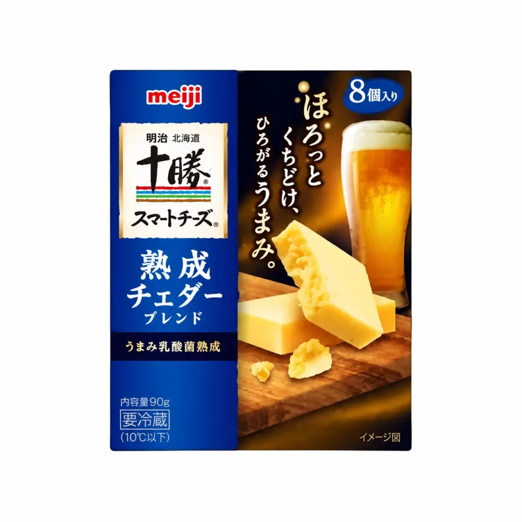 [Refrige]meiji Hokkaido Tokachi Smart Cheese Aged Cheddar Blend 8 pcs
