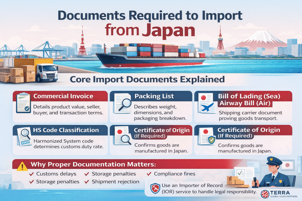 Documents Required to Import from Japan