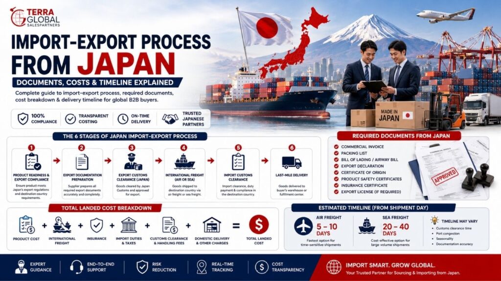 Import-Export Process from Japan: Documents, Costs & Timeline Explained