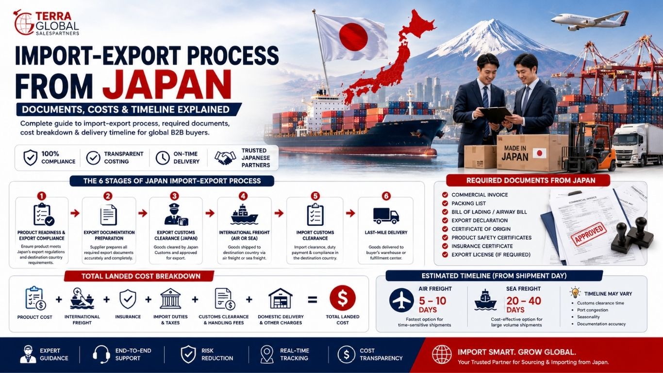 Import-Export Process from Japan: Documents, Costs & Timeline Explained