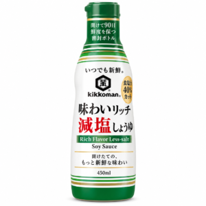 Kikkoman Squeeze Bottle Rich Flavor Less-Salt Soy Sauce