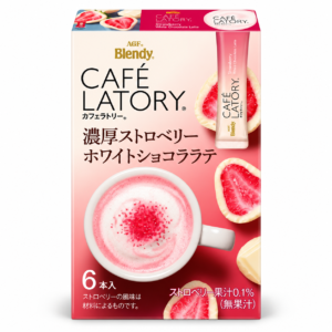 AGF Blendy Cafe Latory Strawberry White Chocolate Latte 6pcs